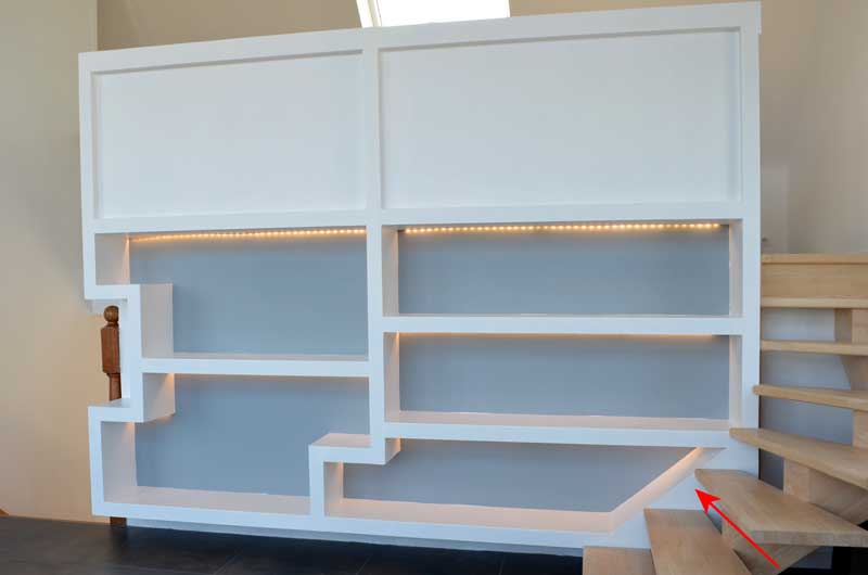 photo diy mezzanine bookcase with counter 20