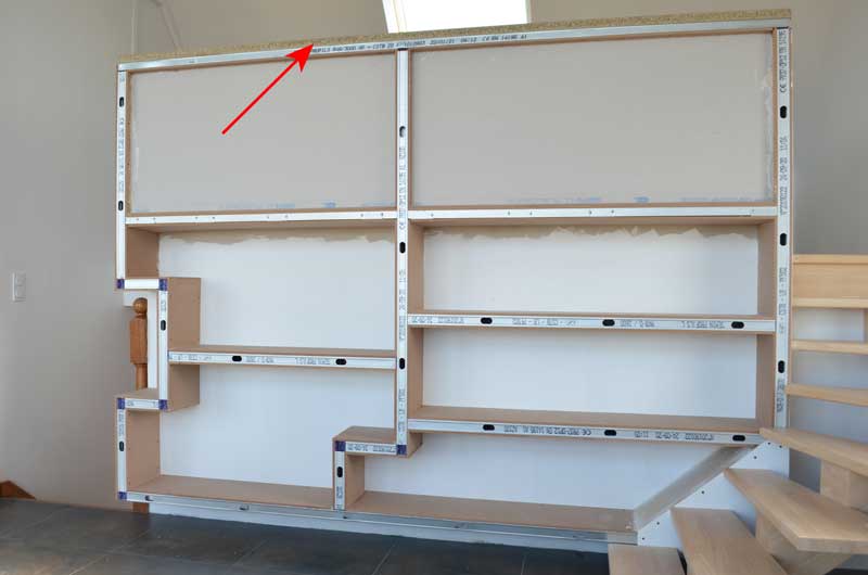 photo diy mezzanine bookcase with counter 8